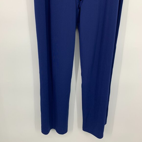 Susan Graver Pants Blue Liquid Knit Pull On Stretch Straight Leg - Picture 10 of 10